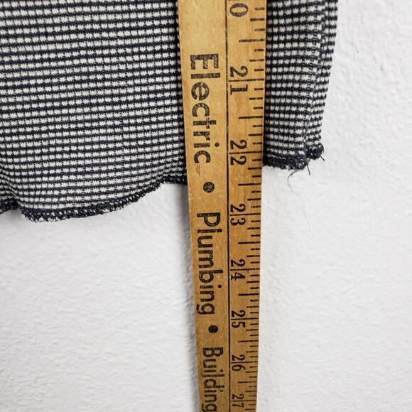 Free People Women's XS Donnas Super Stretch Layering Tee Ribbed Stripe Mock Neck - Picture 6 of 10